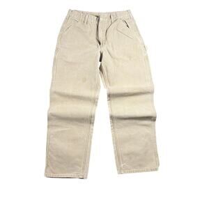 Carhartt Pants Men's 32x32 Dungaree Fit Utility Workwear Beige